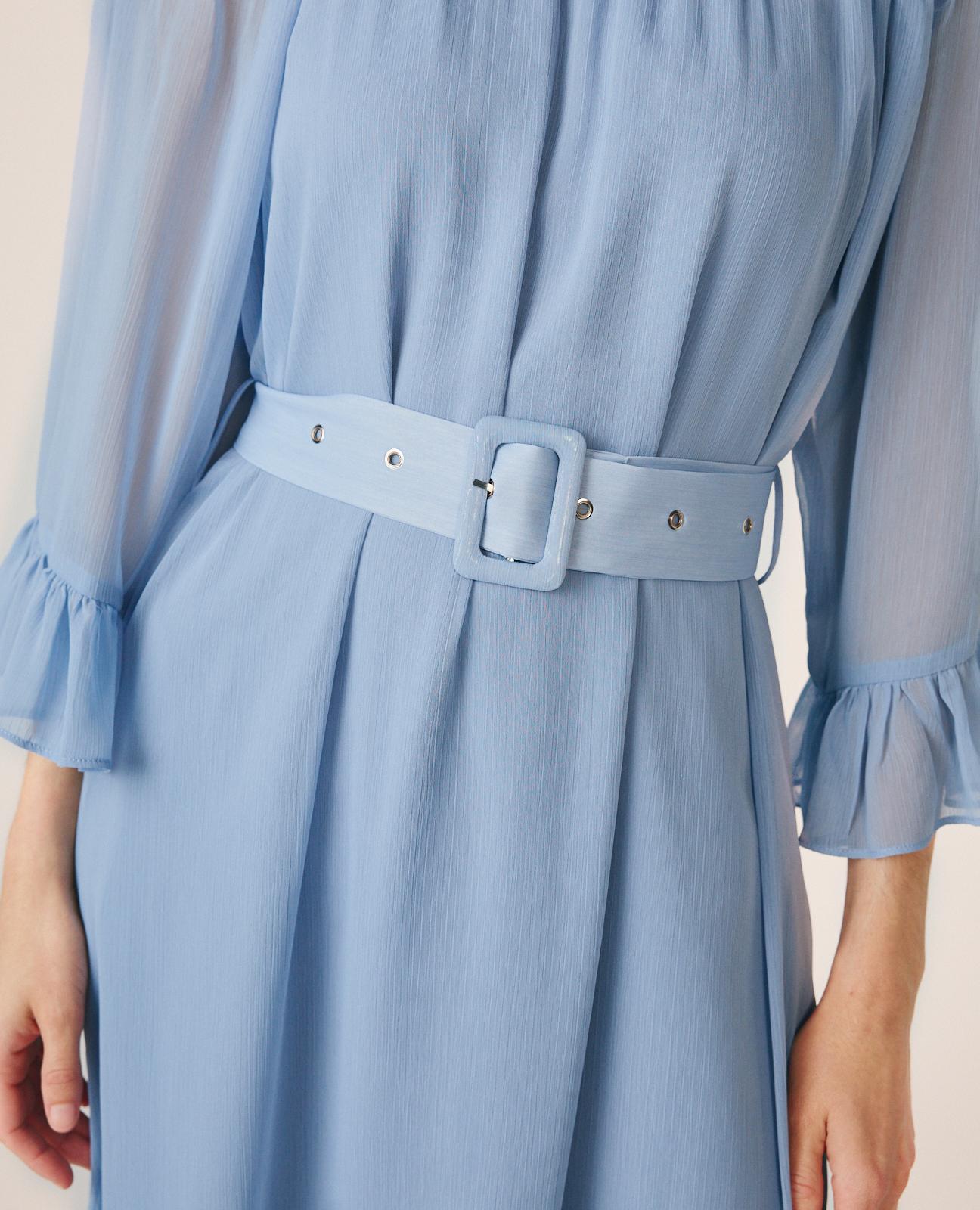 FLARED SLEEVE MIDI DRESS