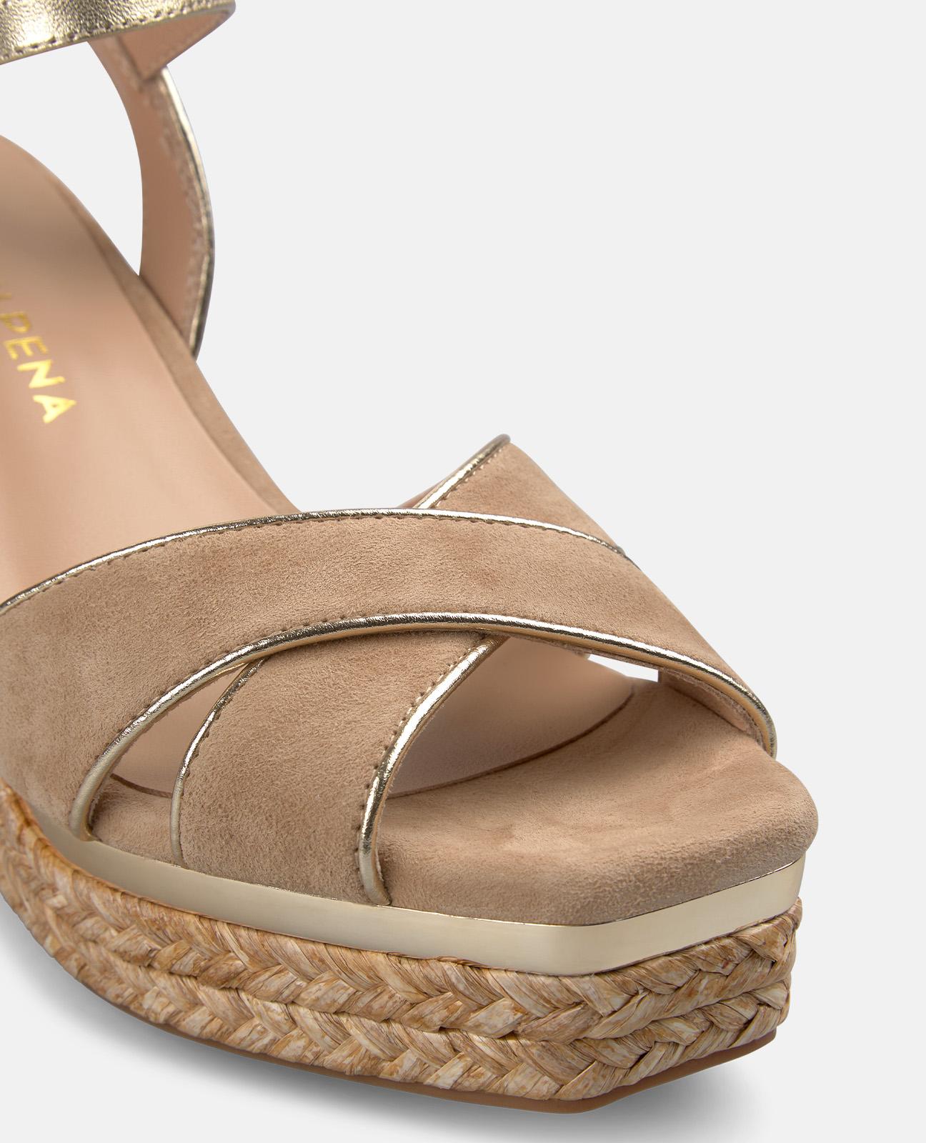 SANDALIA DE ESPARTO DOBLE TIRA CRUZADA