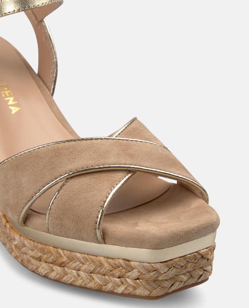 SANDALIA DE ESPARTO DOBLE TIRA CRUZADA