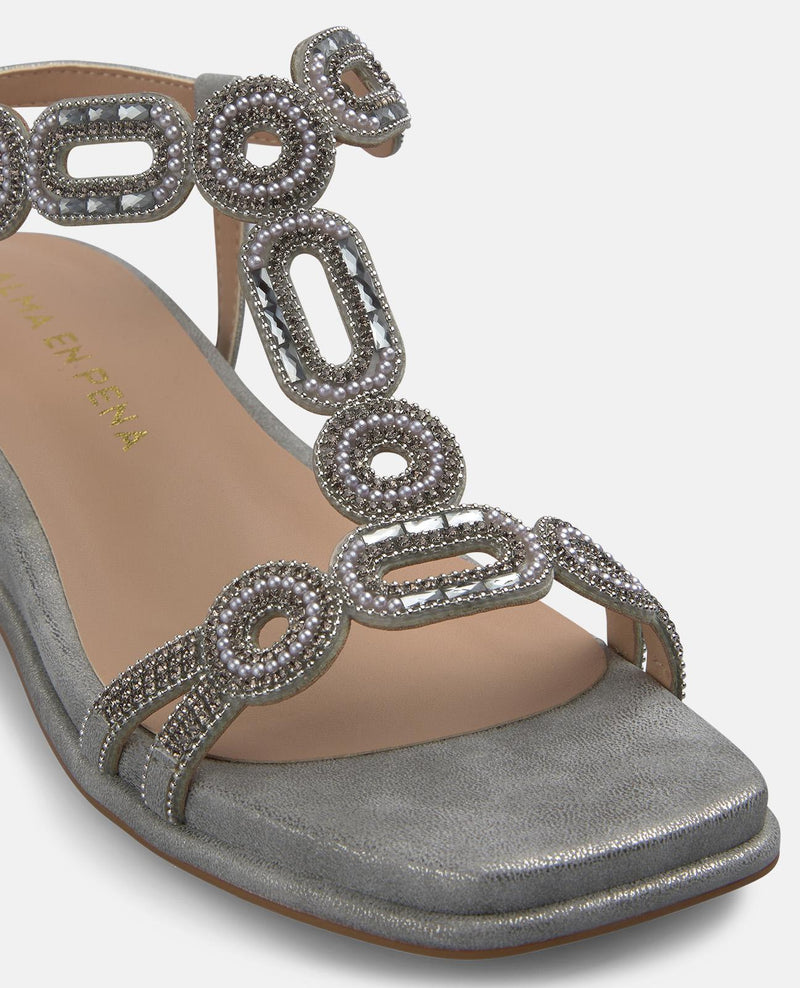 SANDALIA DE PLATAFORMA BAJA CON DETALLE CIRCULAR