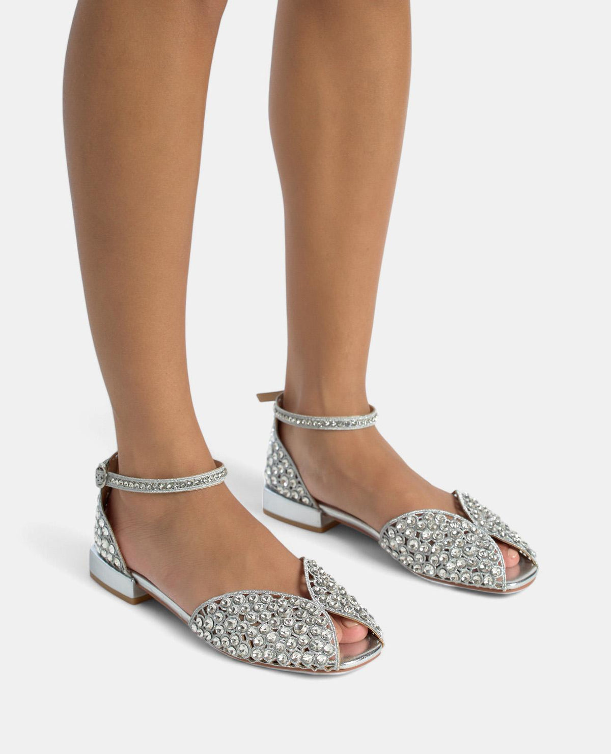 BRACELET SANDAL WITH RHINESTONES