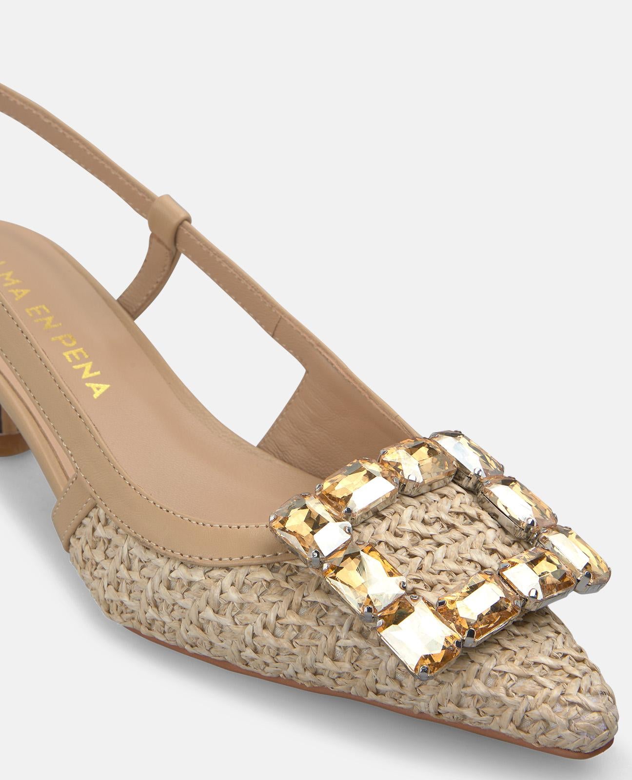 SAPATO SEM SALTO EM RAFIA