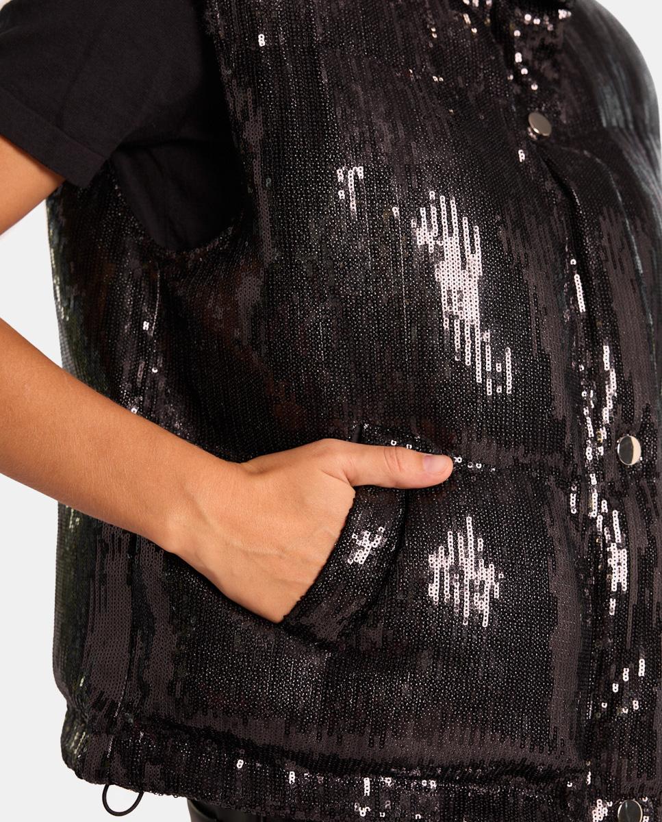 COLETE ACOLCHOADO DE LANTEJOULAS