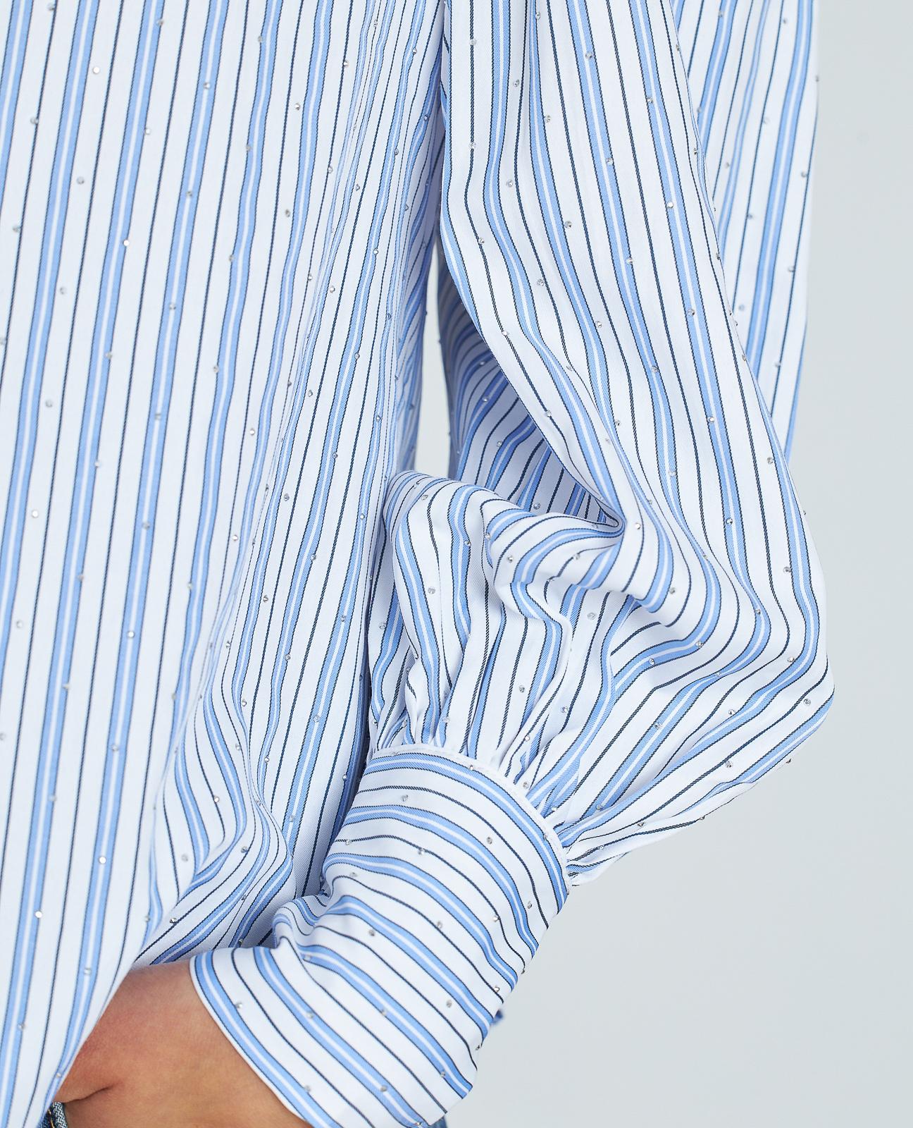 CHEMISE RAYÉE AVEC STRASS