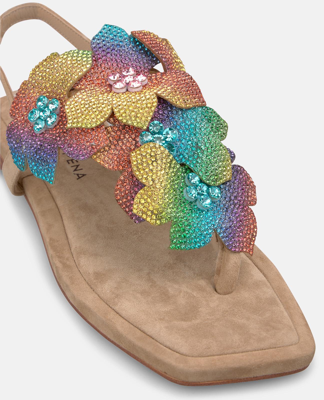 SANDALIA PLANA TIRA FLORES