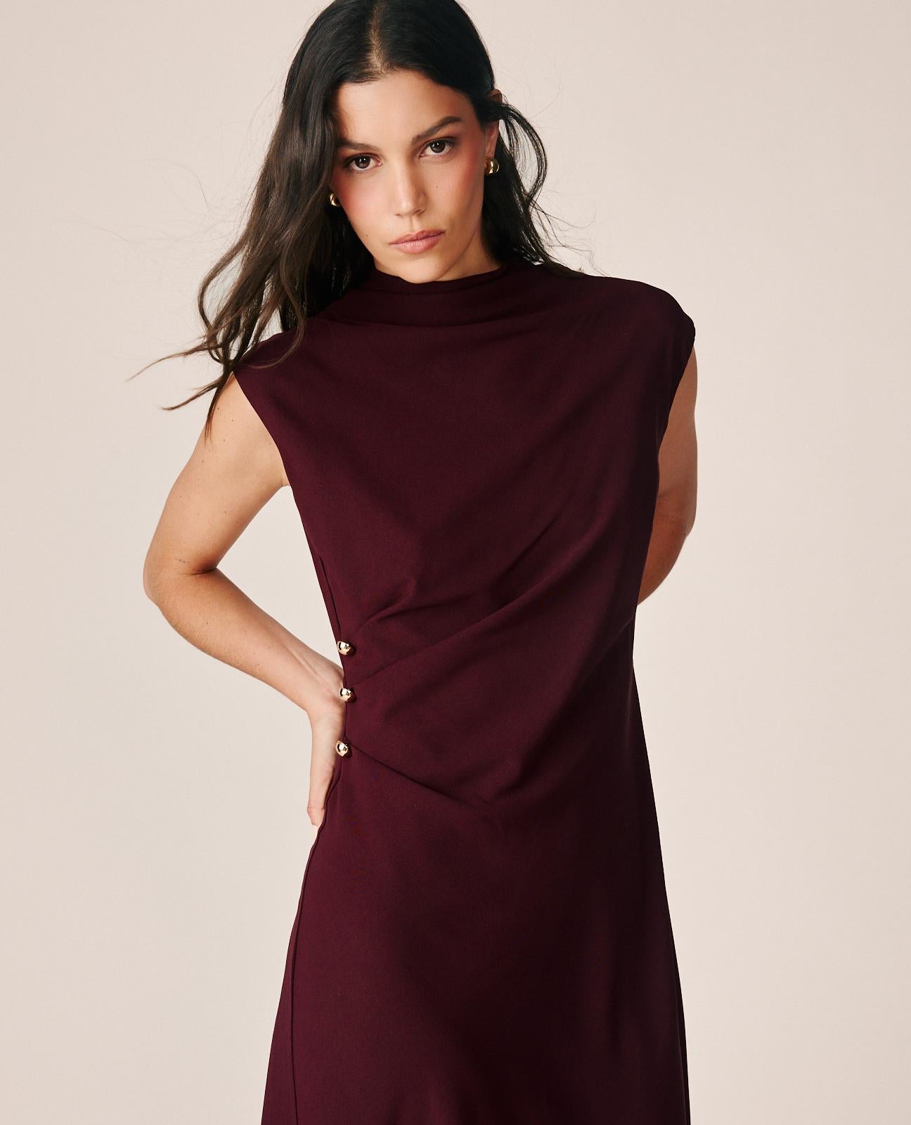 VESTIDO LARGO CREPE FLUIDO
