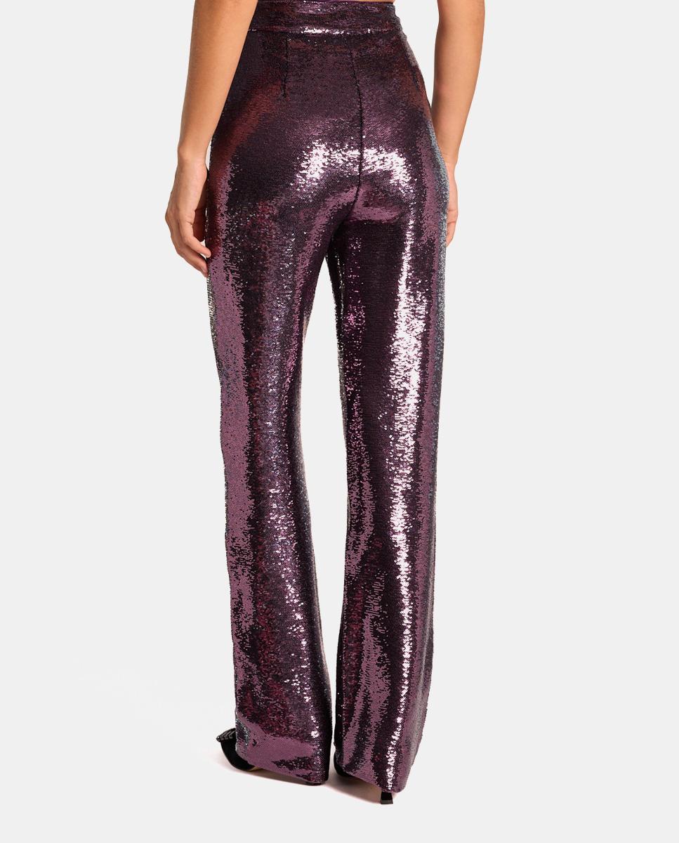 PANTALON DROIT À PAILLETTES