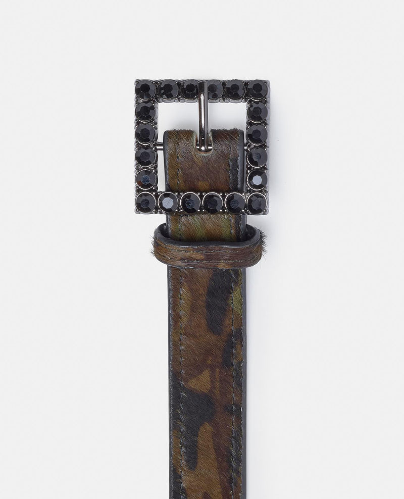 BUCKLE BELT WITH RHINESTONES