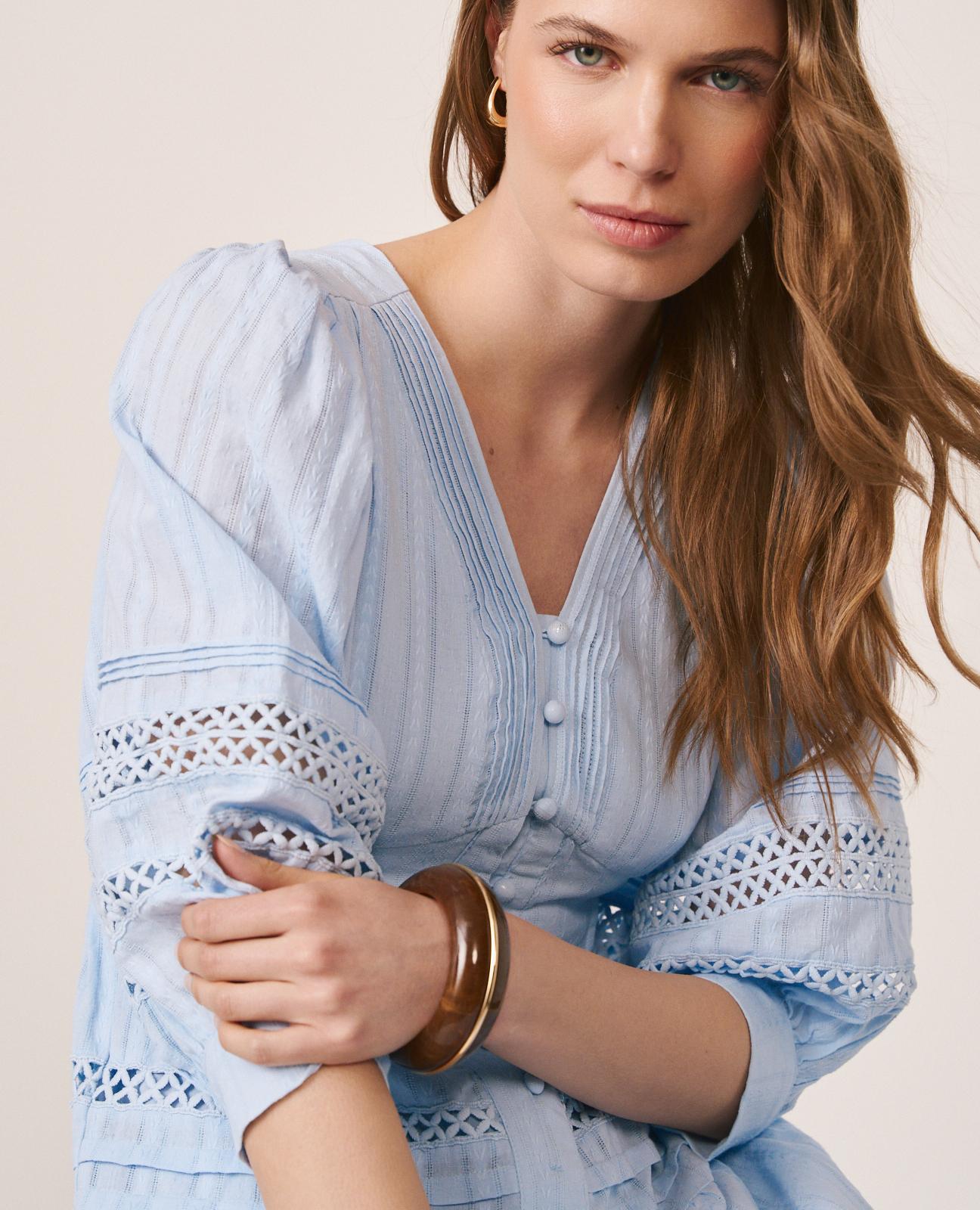 VESTIDO MANGA ABLUSADA