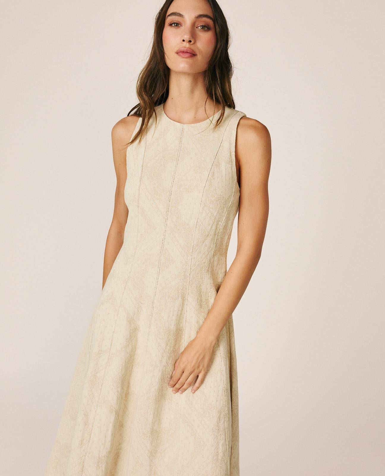 VESTIDO LARGO JACQUARD PAISLEY