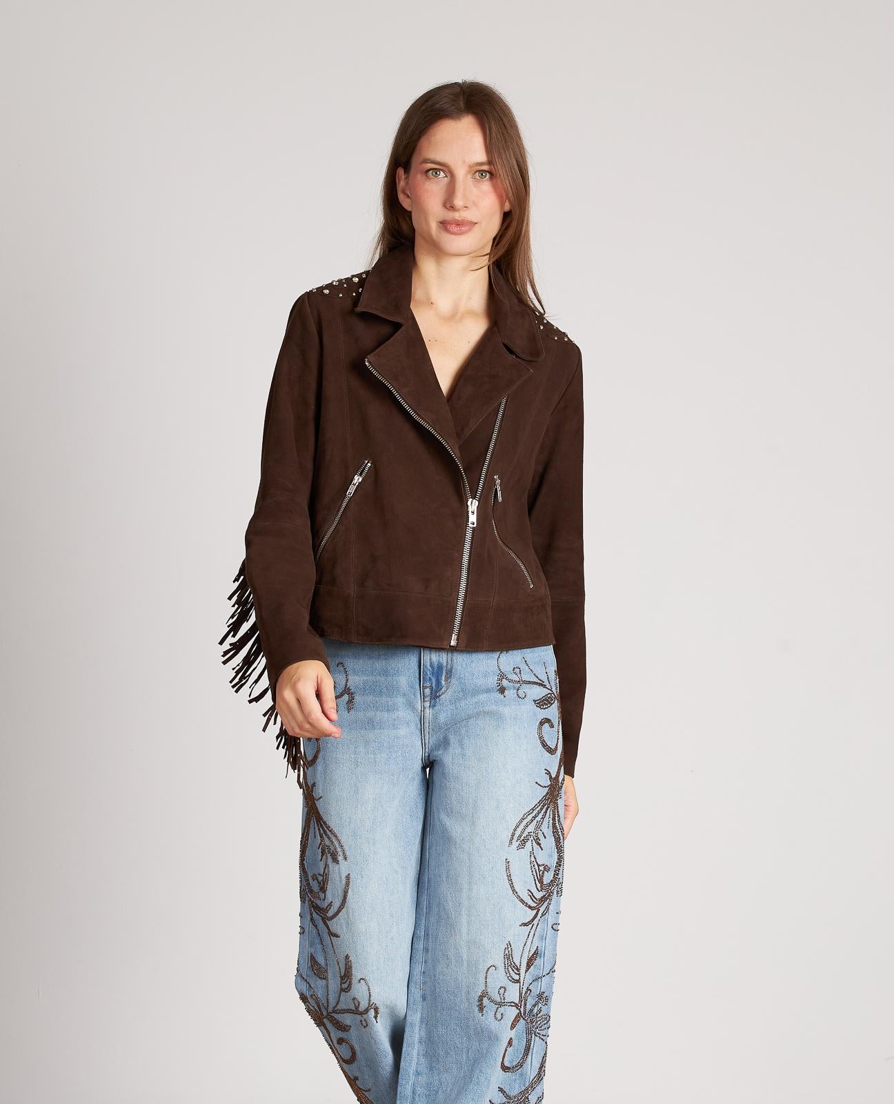 CAZADORA ANTE FLECOS