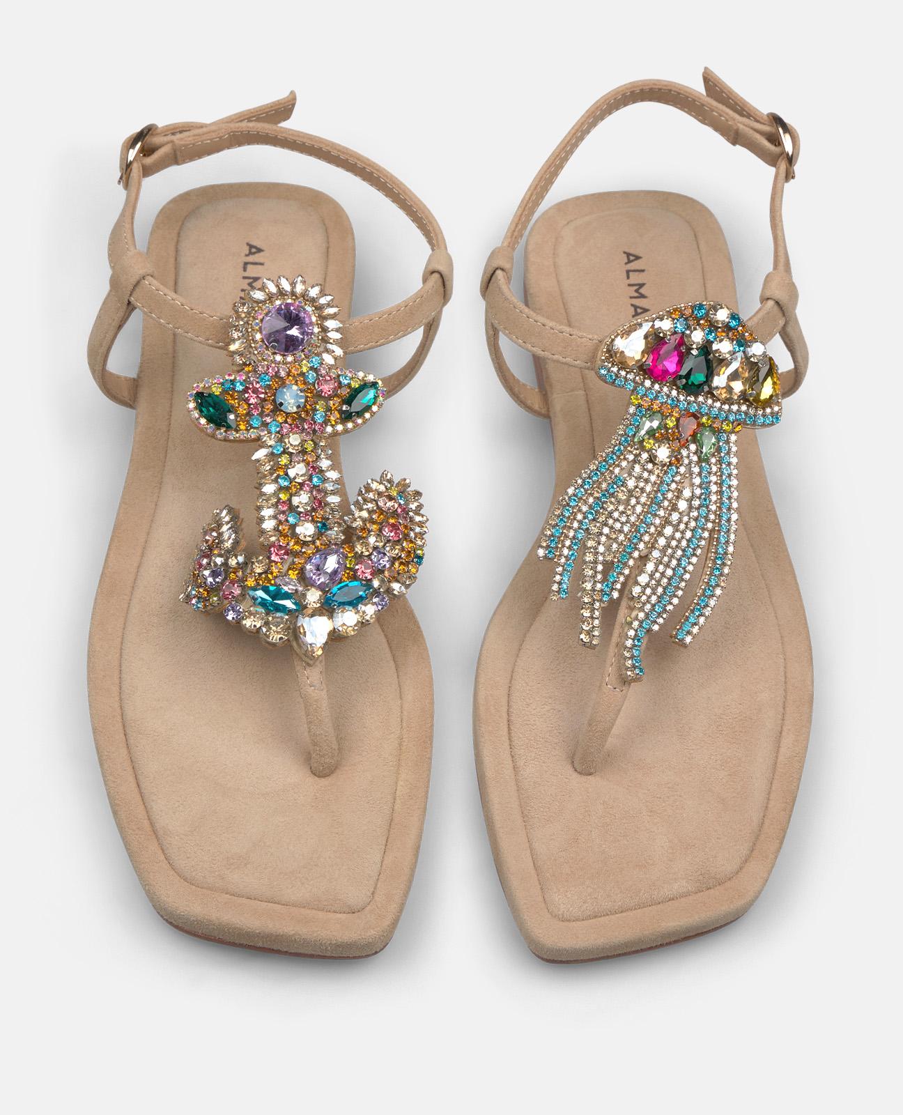 SANDALIA PLANA DETALLE MAR