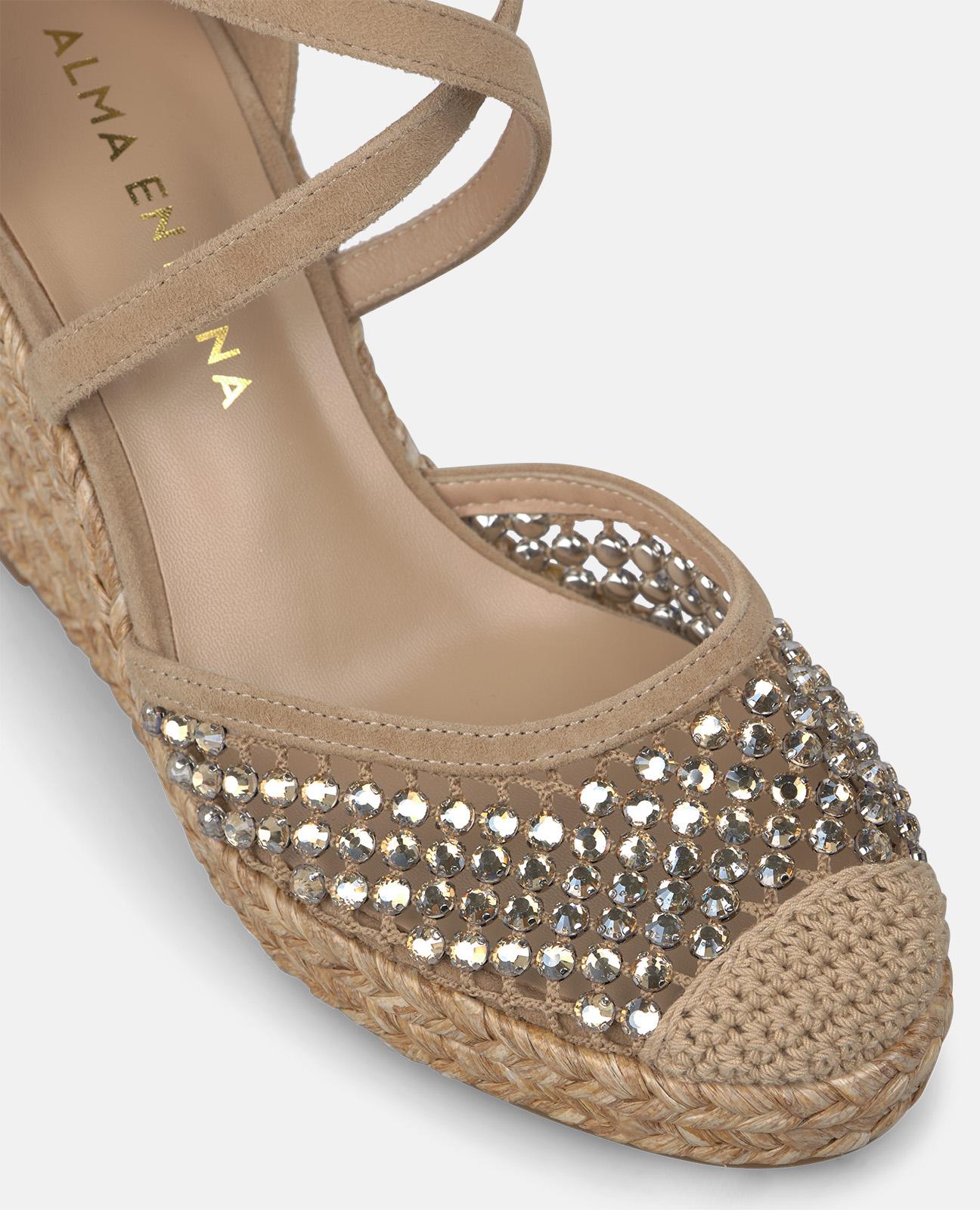 VALENCIAN SANDALS WITH METALLIC MESH
