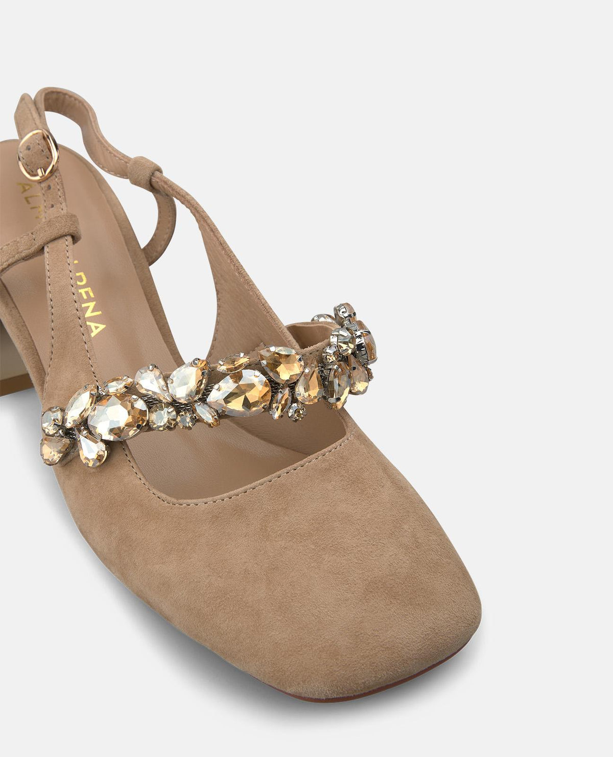 ZAPATO DESTALONADO TIRA CON JOYA