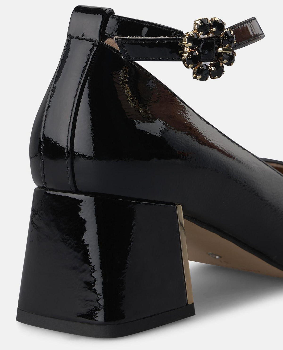 Patent Leather Shoe with Ankle Strap