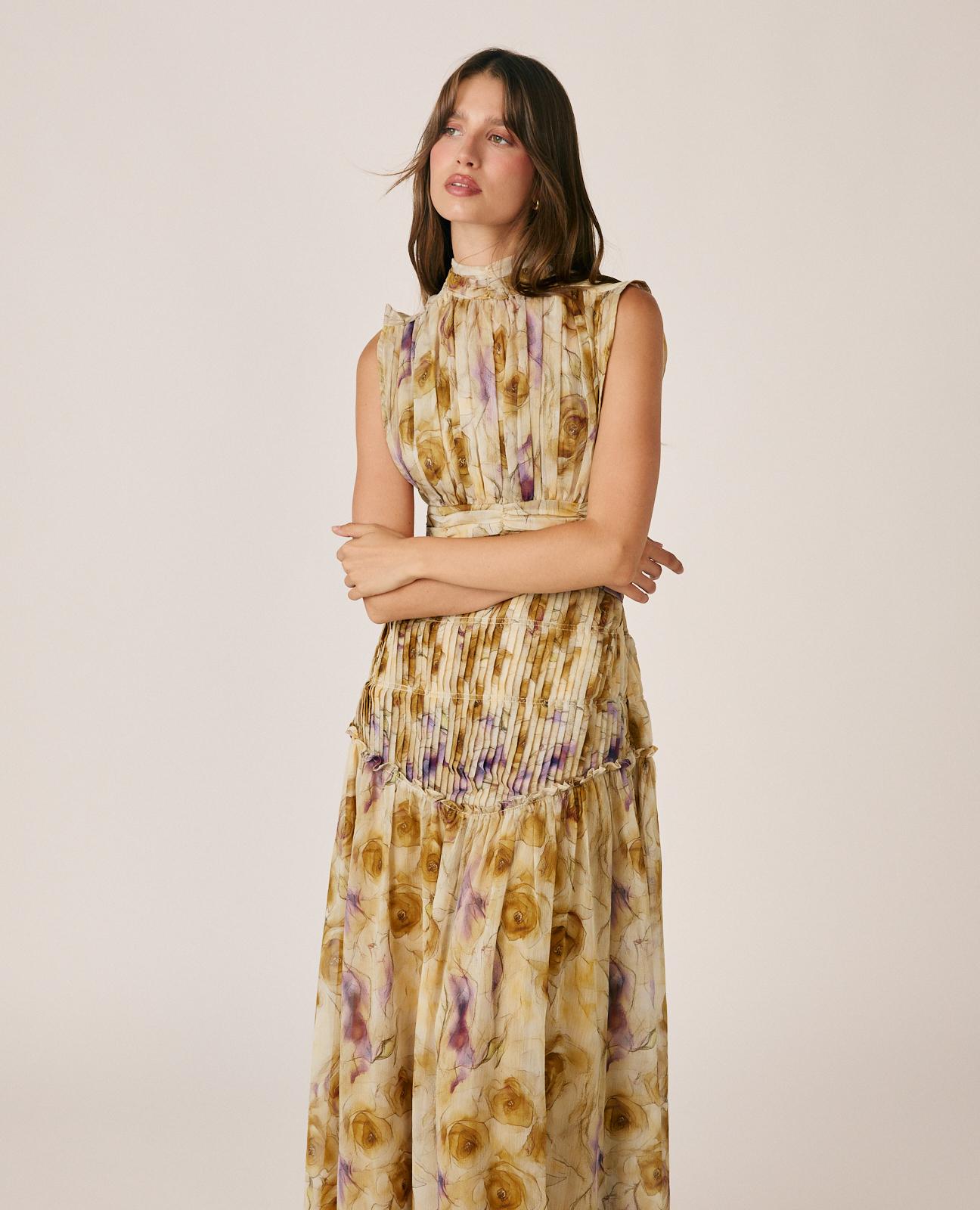 VESTIDO LARGO FLORAL