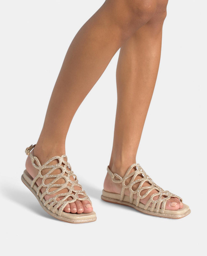 SANDAL COVERED WITH RHINESTONES