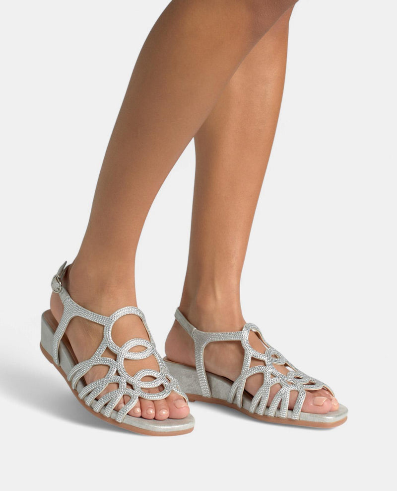 SANDALIA CUÑA MEDIA ABALORIOS