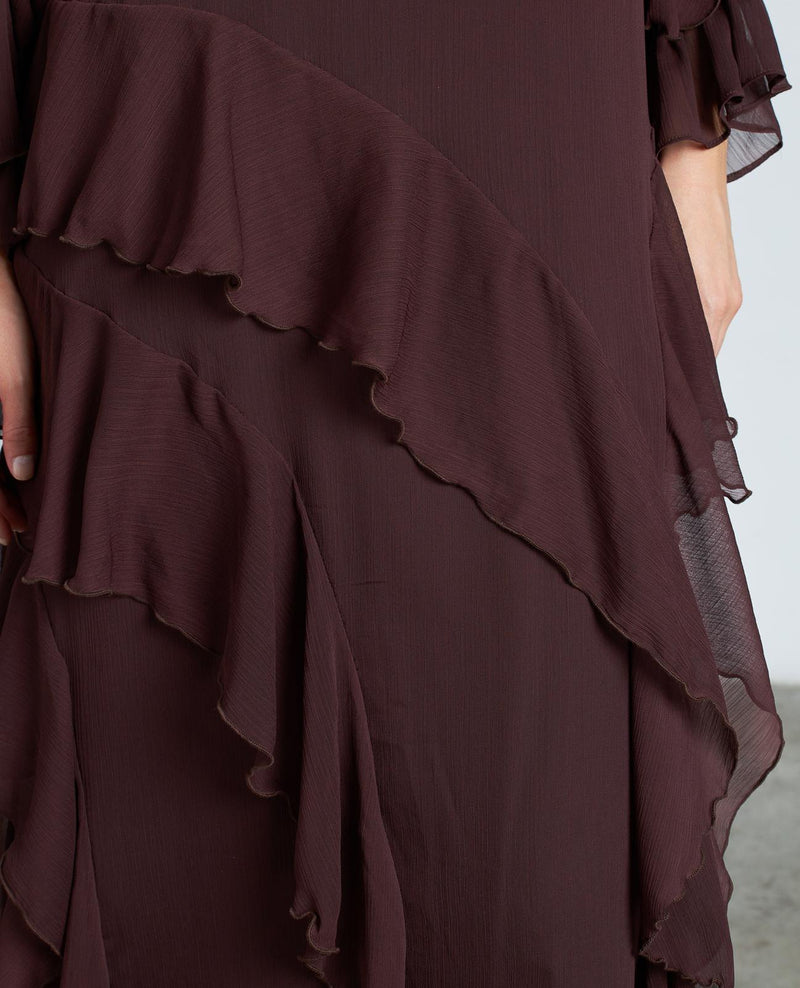 VESTIDO STRAIGHT VOLANTES