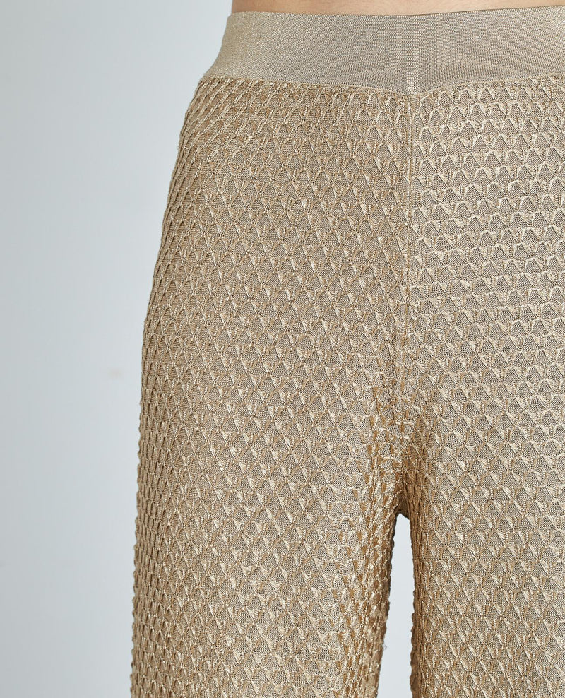 TEXTURED KNITTED PANTS