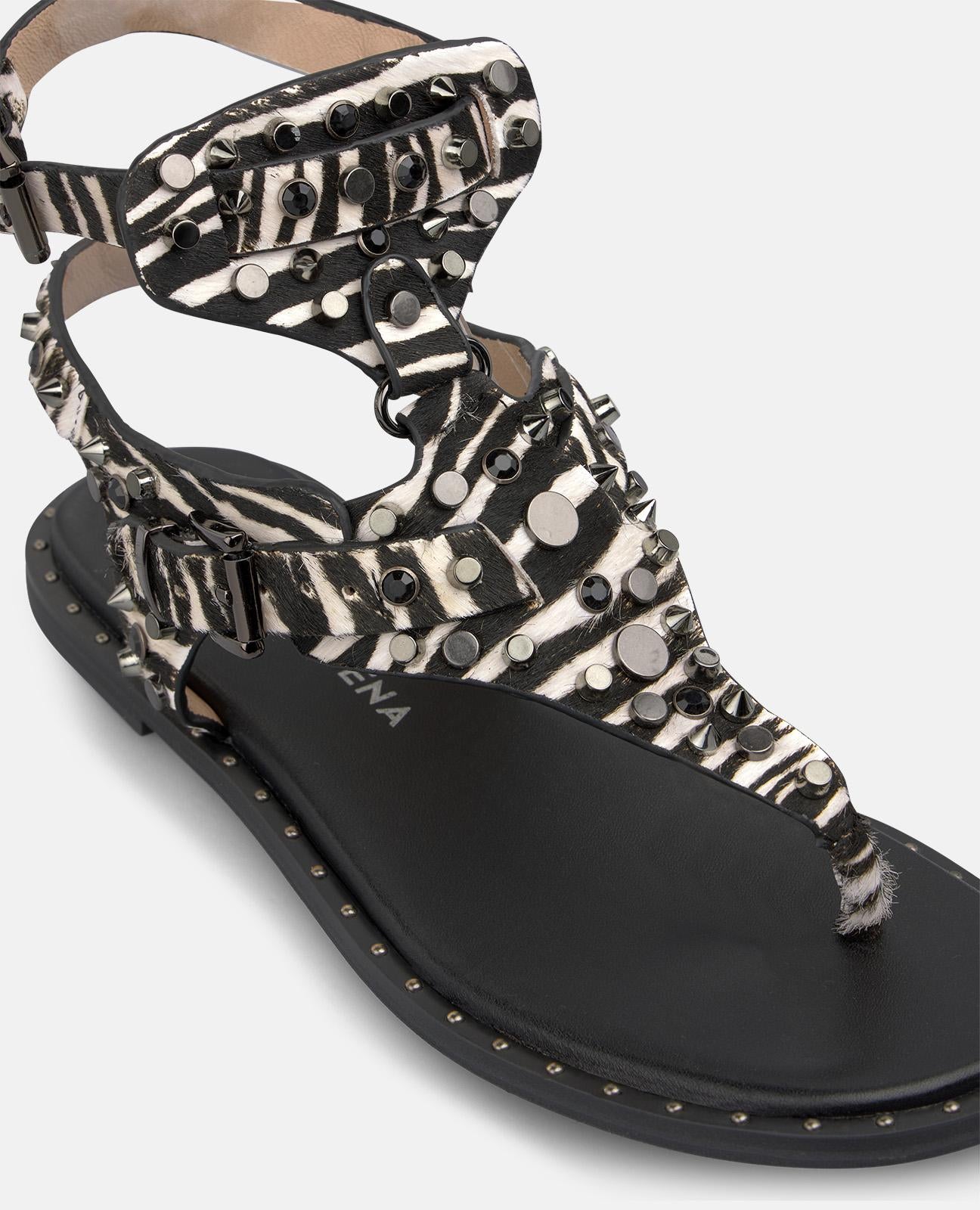 SANDALIA PLANA EFECTO PRINT