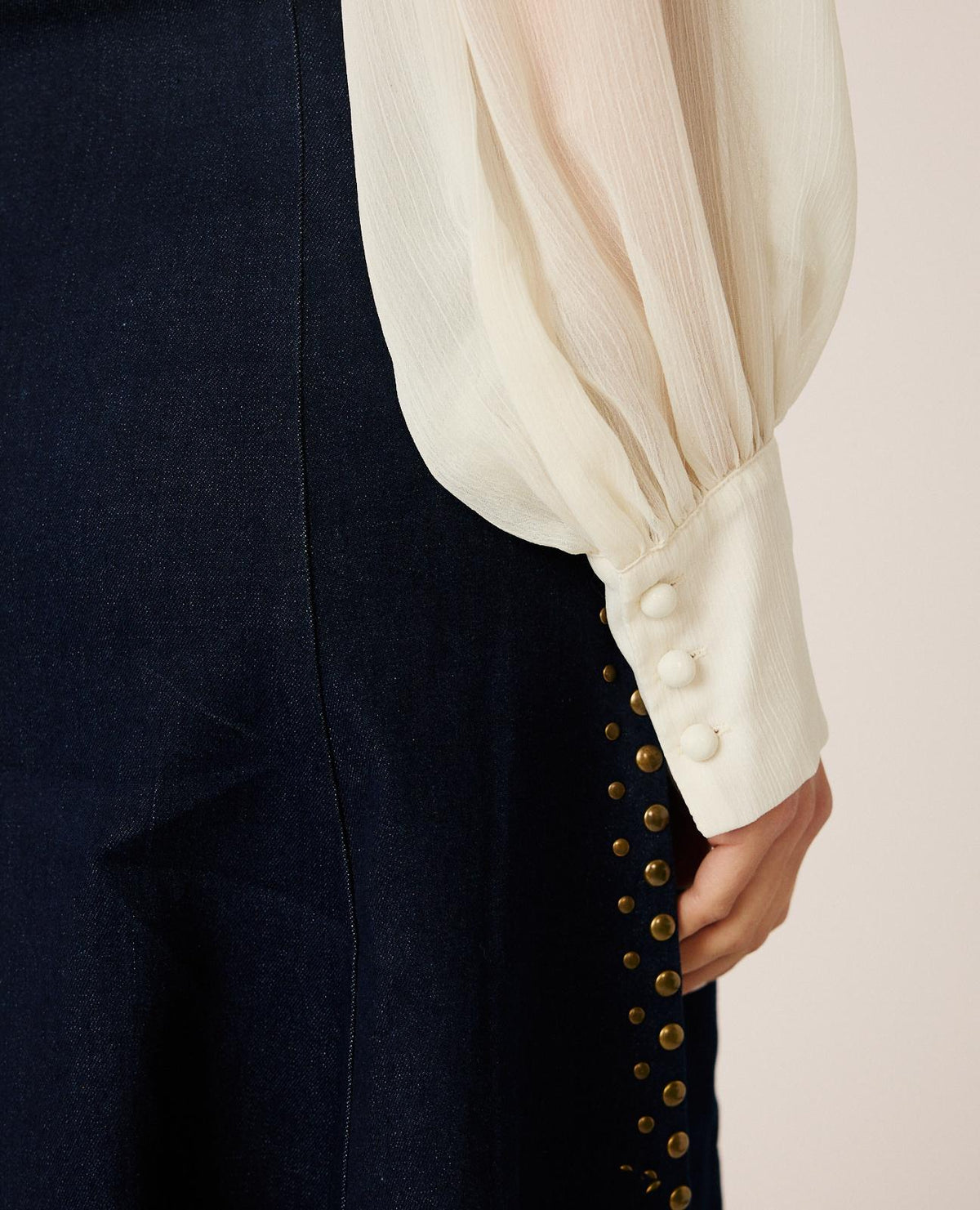 CAMICETTA IN CHIFFON DRAPPEGGIATA