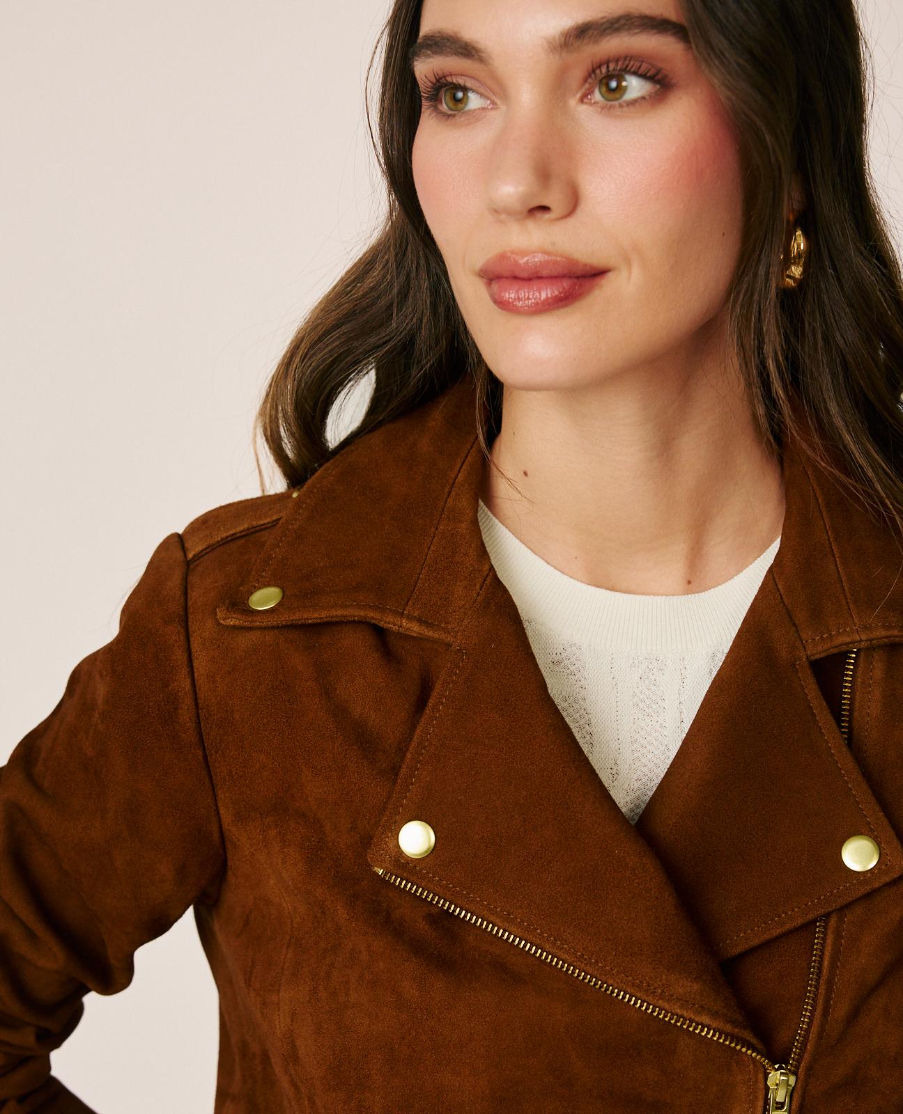 CHAQUETA BIKER DE ANTE