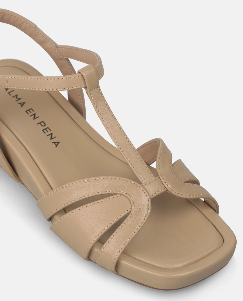 SANDALIA CUÑA CON DOBLE TIRA CRUZADA