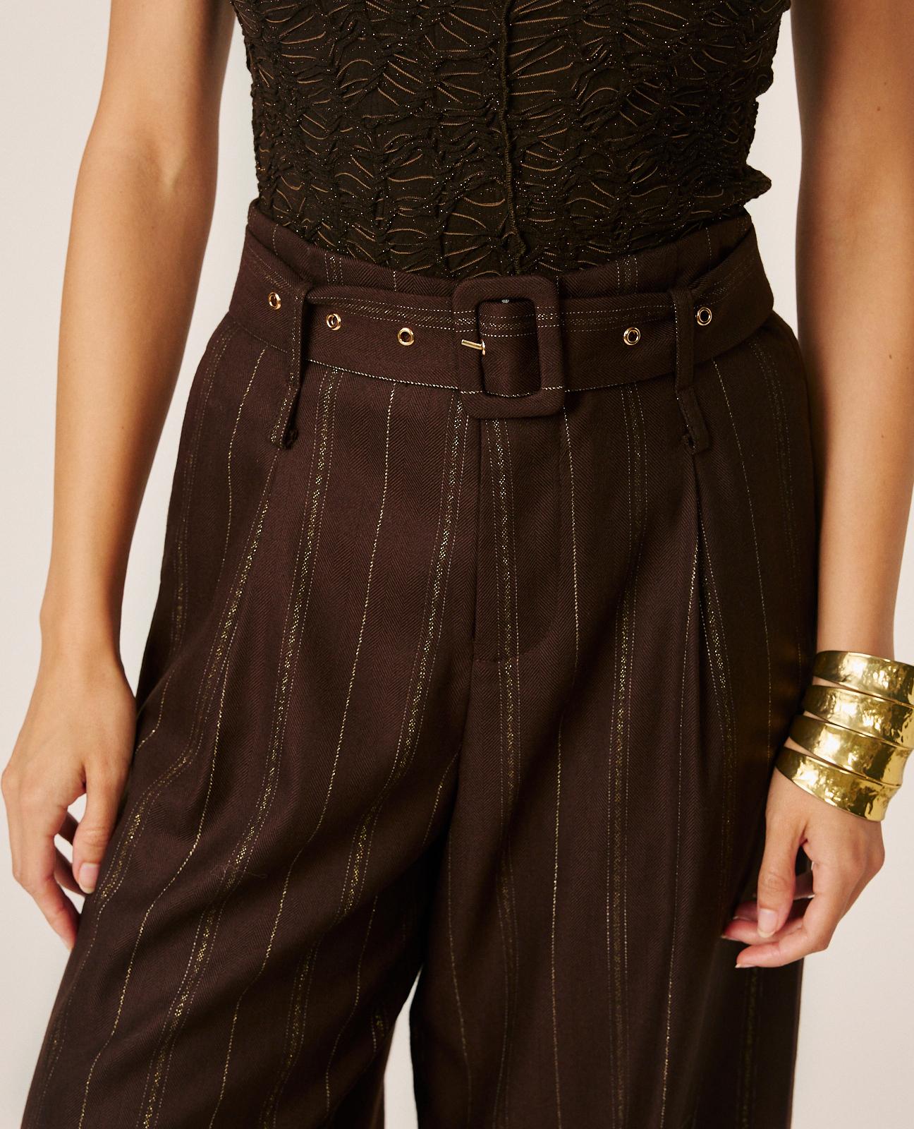 PANTALÓN SARGA DE RAYAS