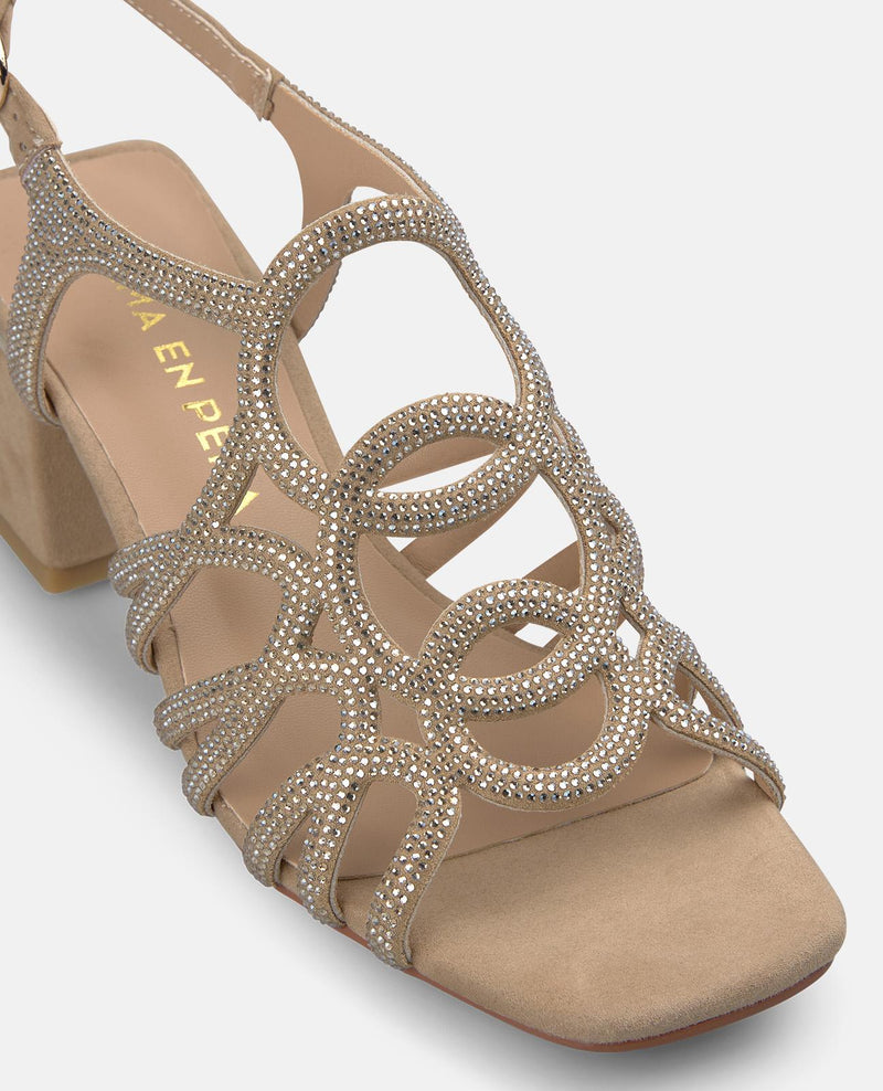 SANDALIA TACON TIRAS CIRCULARES