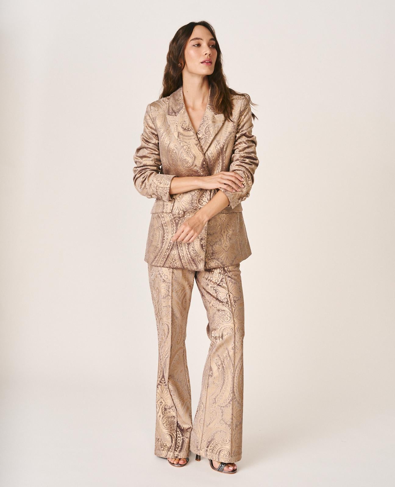 BLAZER METALIZADO PAISLEY