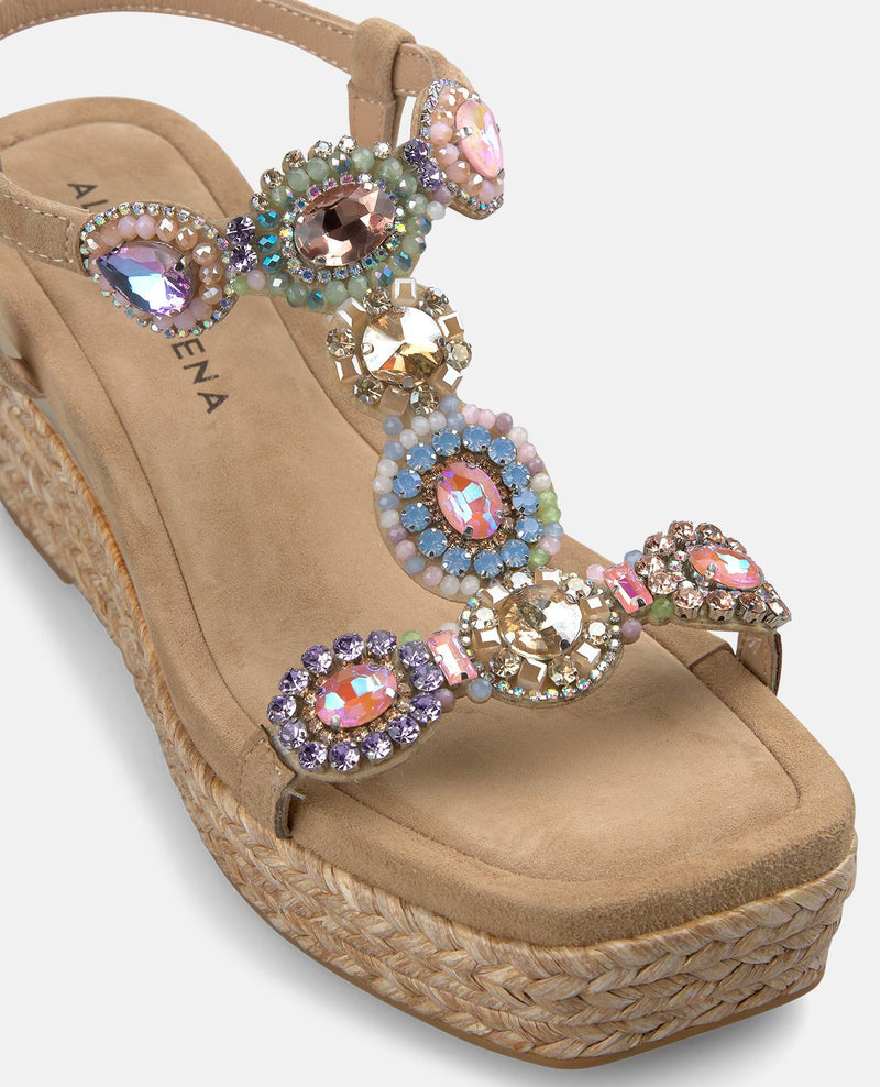 SANDALIA CON PEDRERIA CIRCULAR