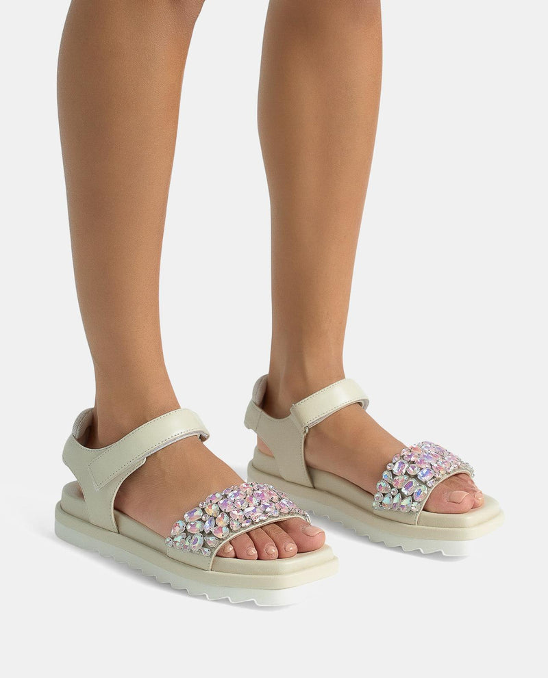 SANDALIA TRACK TIRA PEDRERÍA