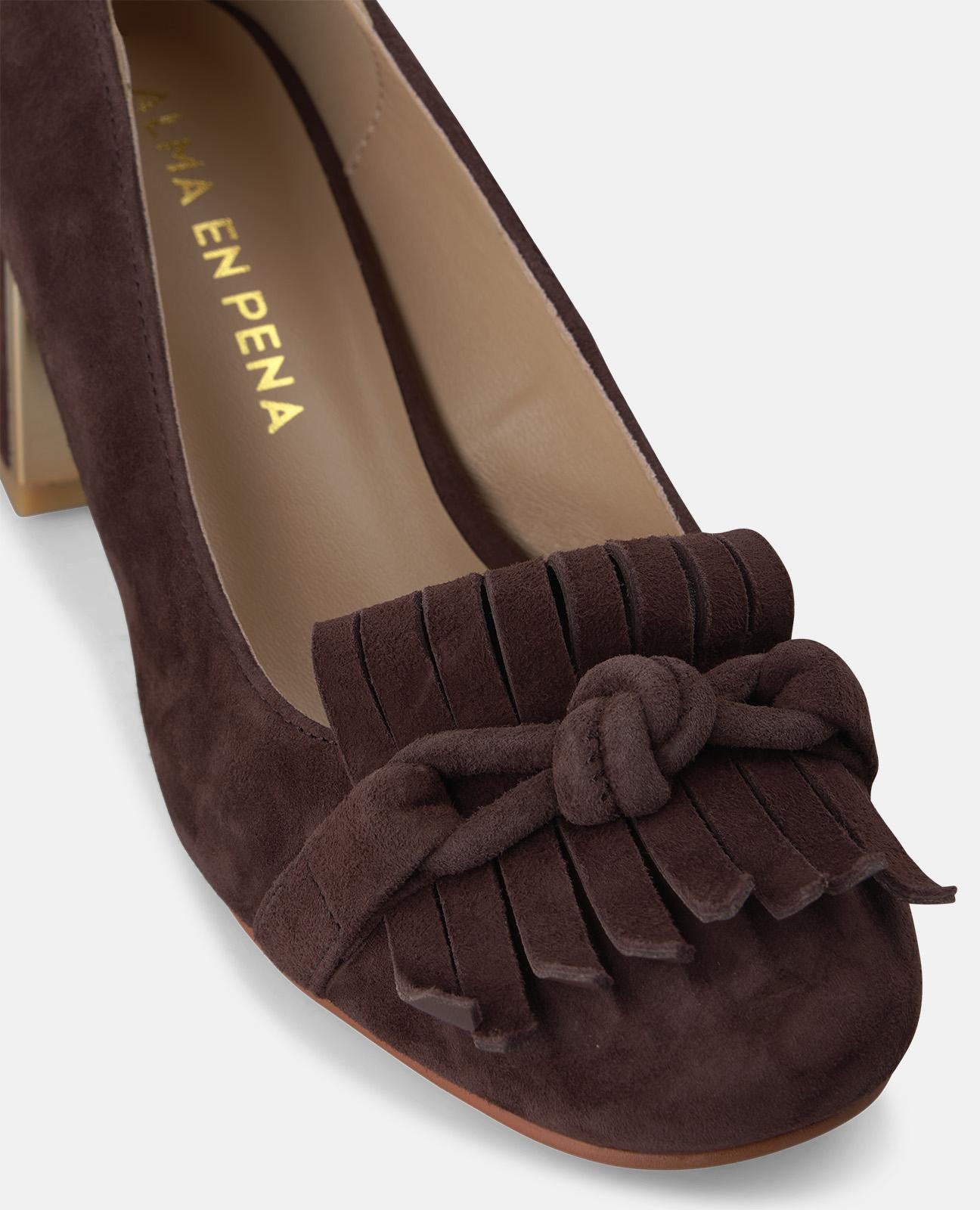 ZAPATO DE ANTE CON FLECOS