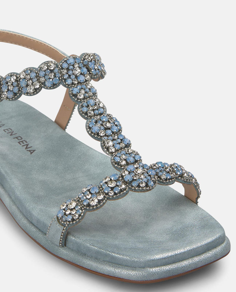 T-STRAP SANDAL WITH RHINESTONES