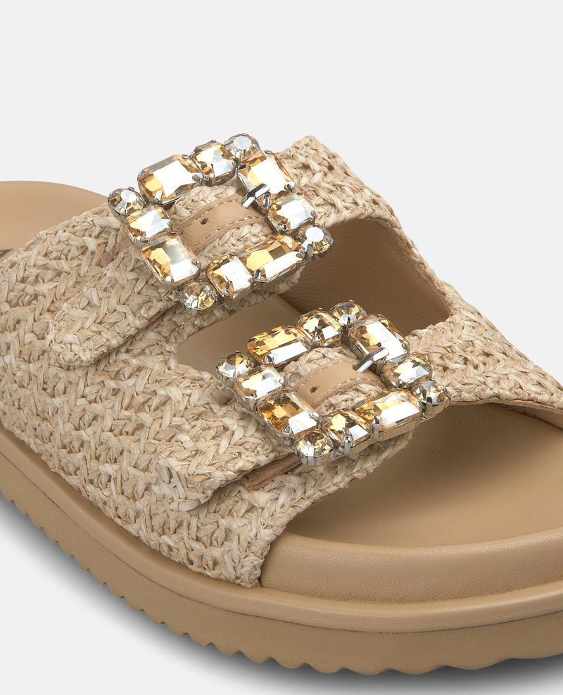 SANDALIA PLATAFORMA CON HEBILLAS DE PEDRERIA