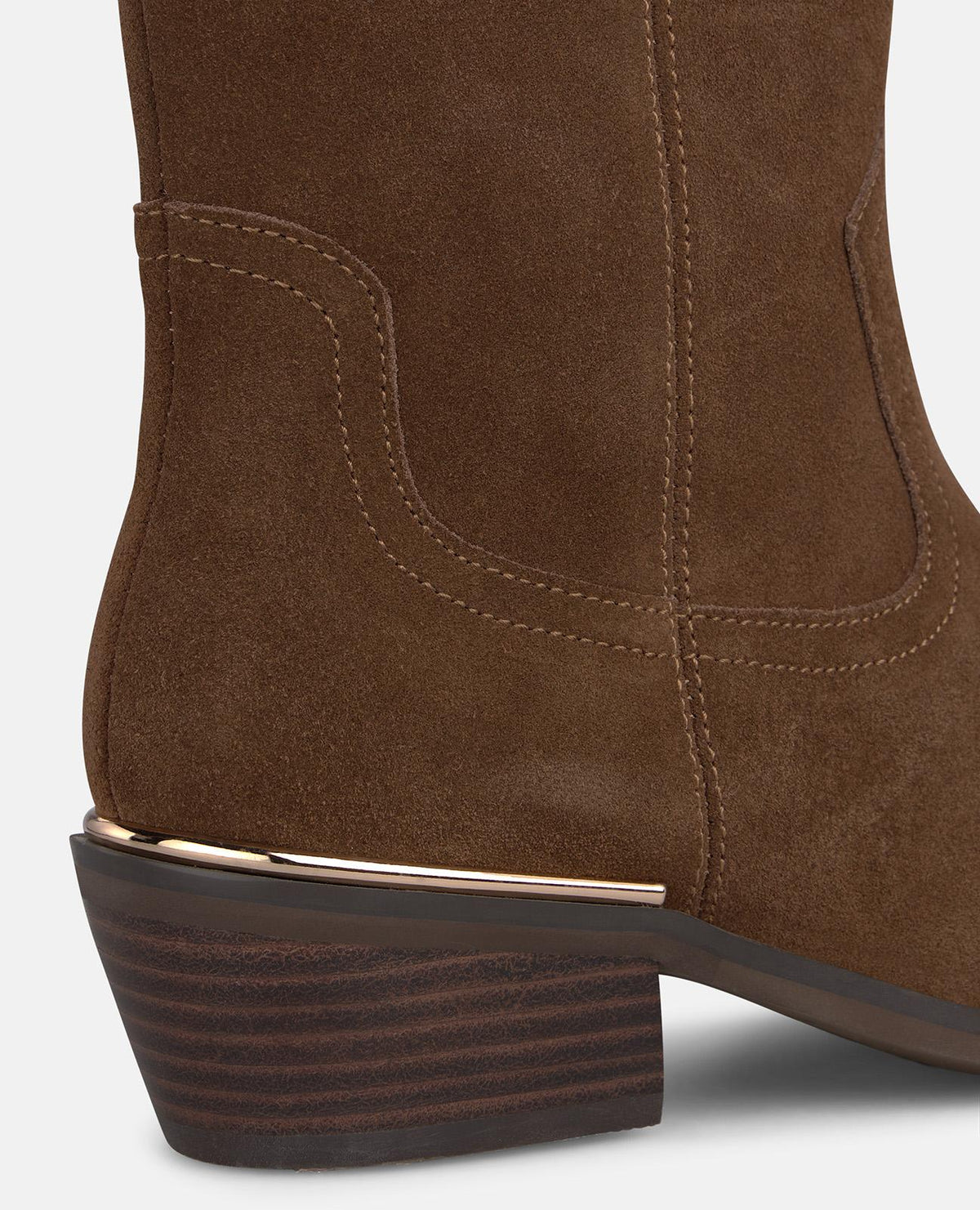 SUEDE BOOTS WITH A ZIPPER CLOSURE
