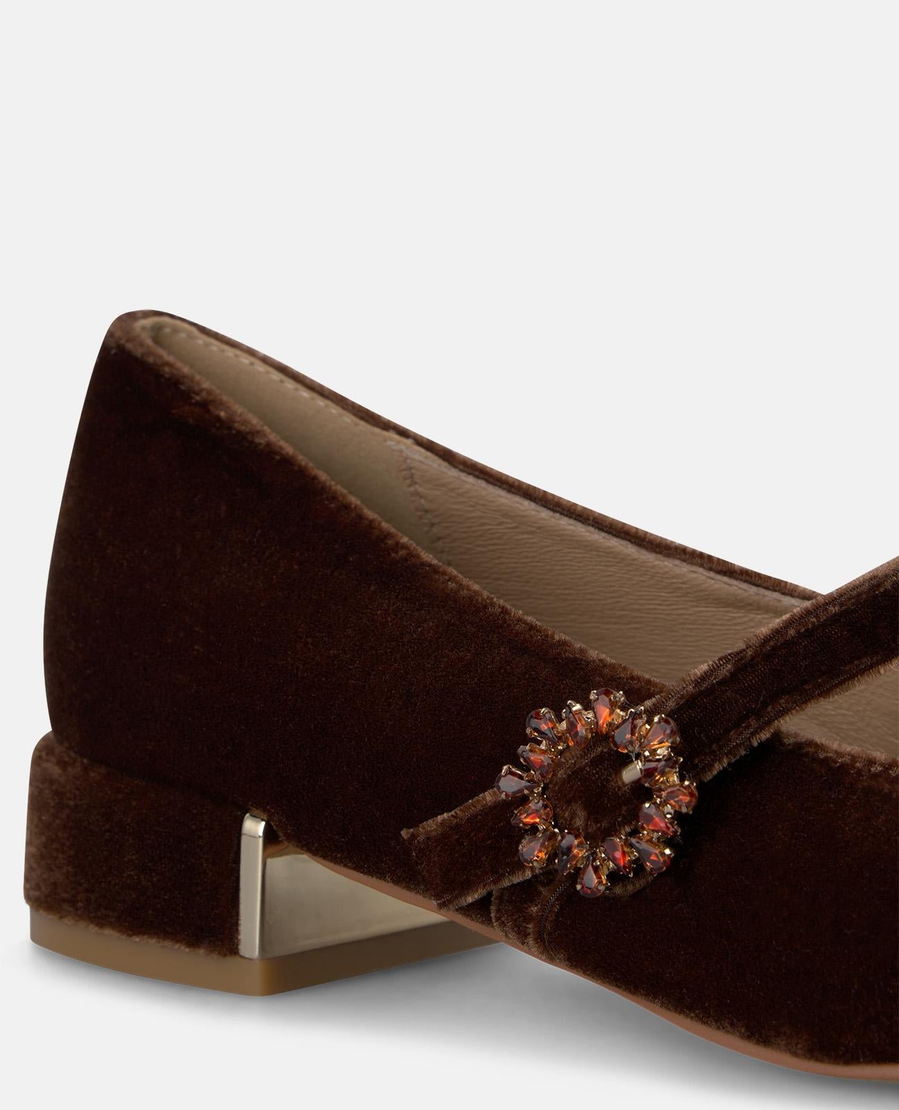 ZAPATO PLANO DE TERCIOPELO