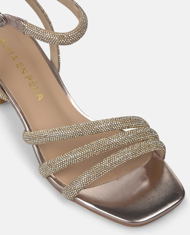 SANDALIA TACON FINO TIRAS TUBULARES