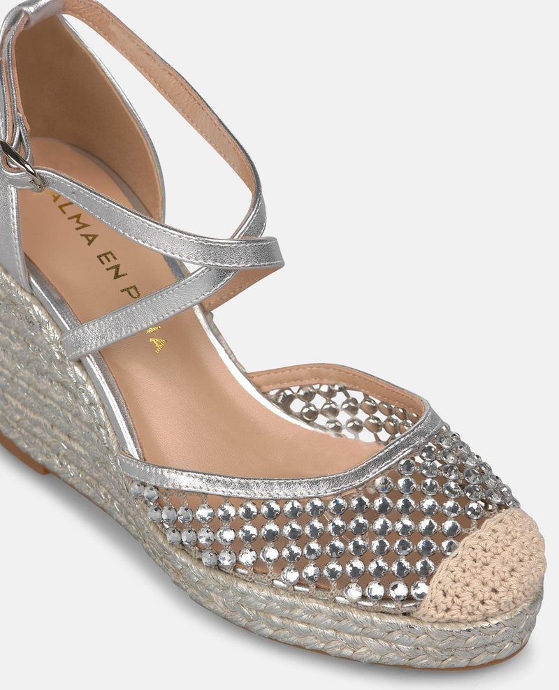 VALENCIAN SANDALS WITH METALLIC MESH