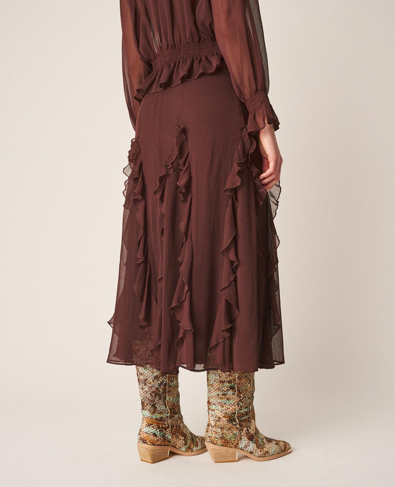 JUPE MIDI À VOLANTS