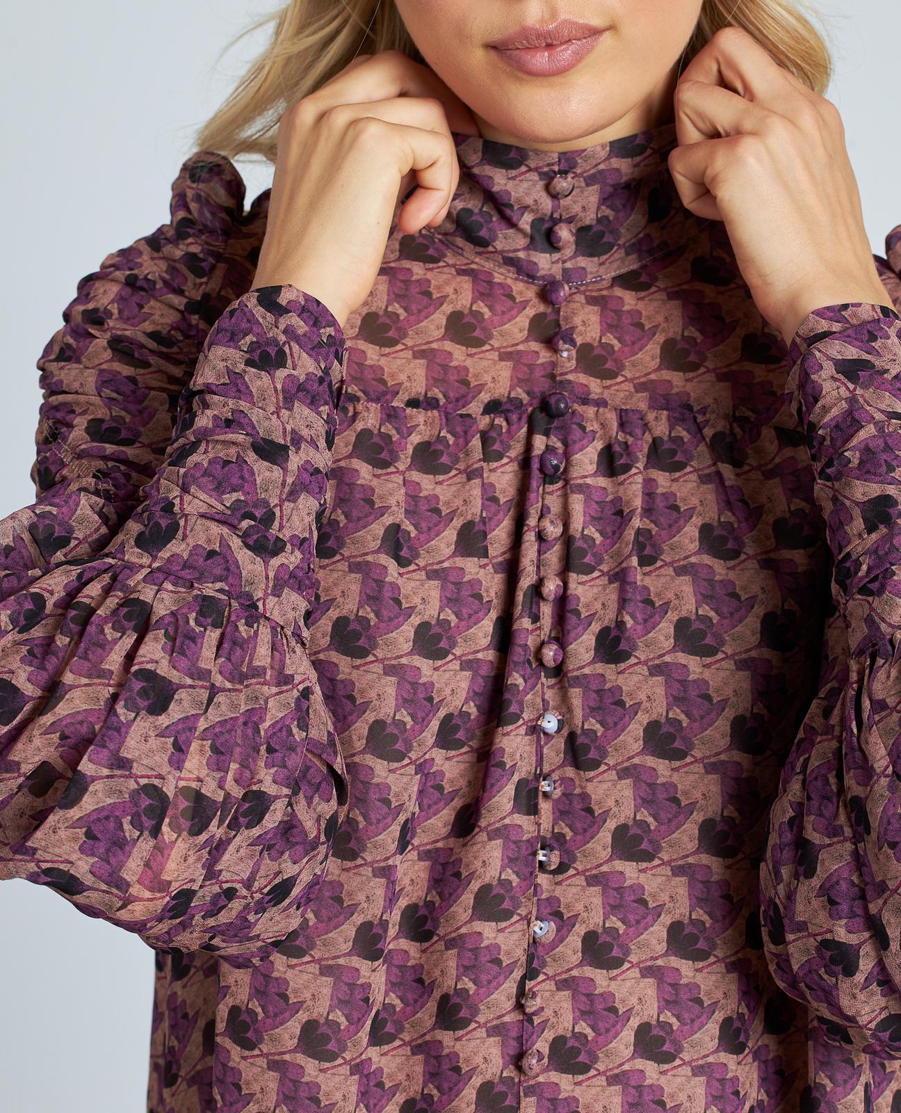 PRINTED BUTTONED BLOUSE