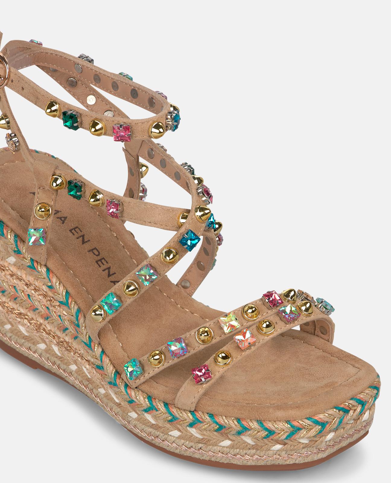 MULTI-STRAP ESPARTO SANDAL