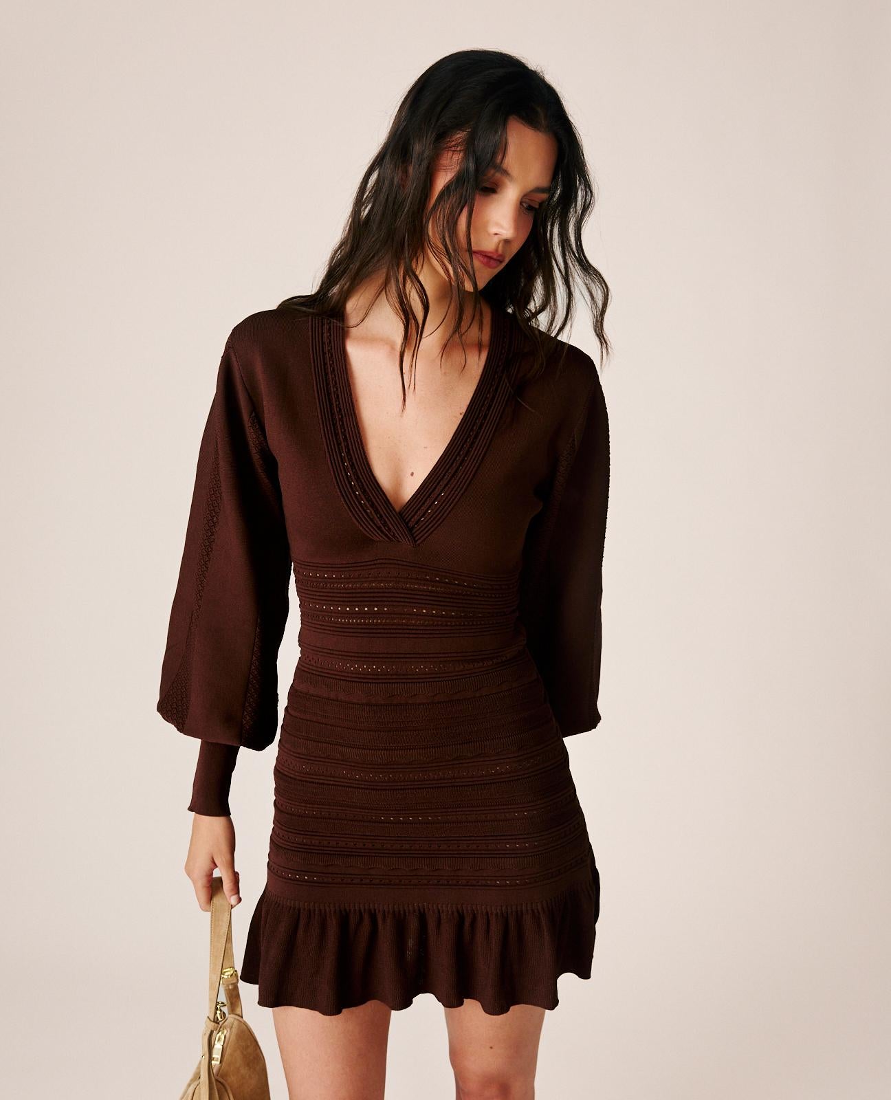 VESTIDO MINI PUNTO TEXTURIZADO