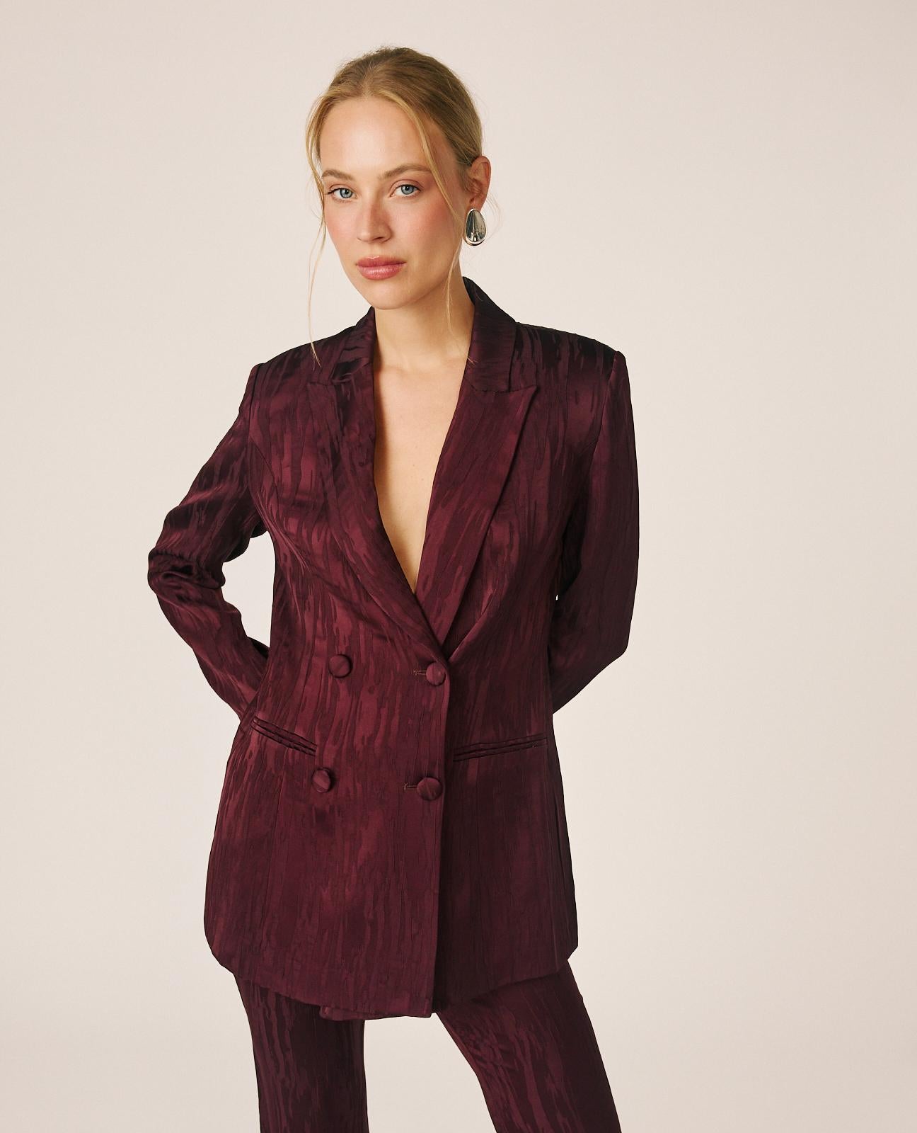 BLAZER JACQUARD SATÉN