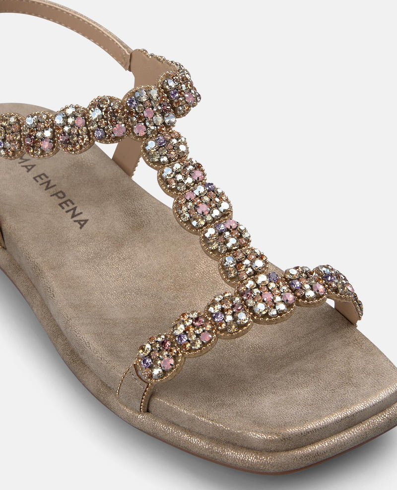 SANDÁLIA EM T COM PEDRAS