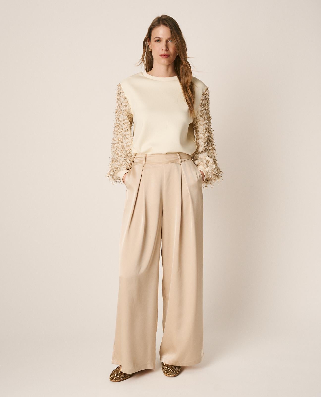 PANTALONI A PINZA ELASTICIZZATI