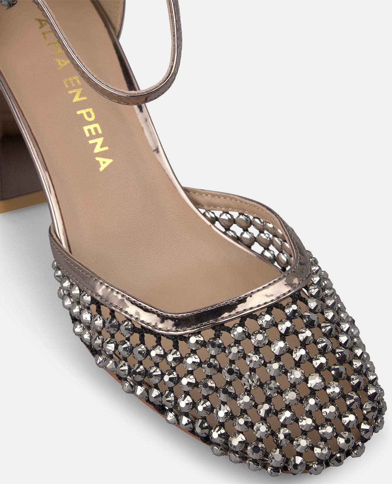 ZAPATO SALÓN MALLA EFECTO METALIZADO