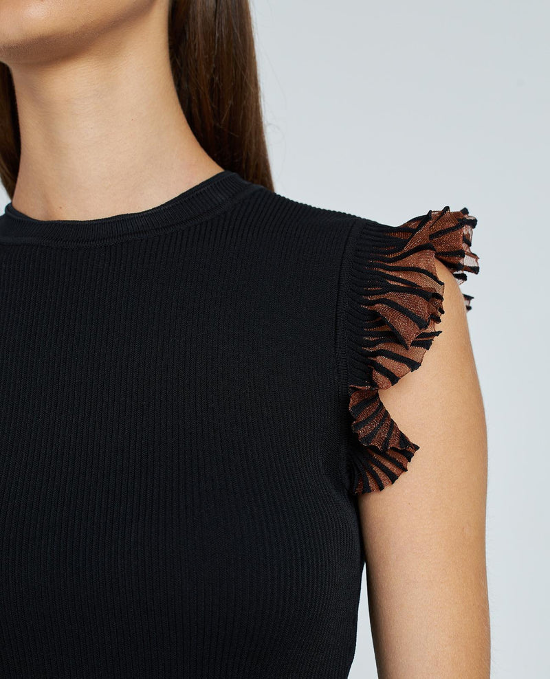 TOP VOLANTES METALIZADO