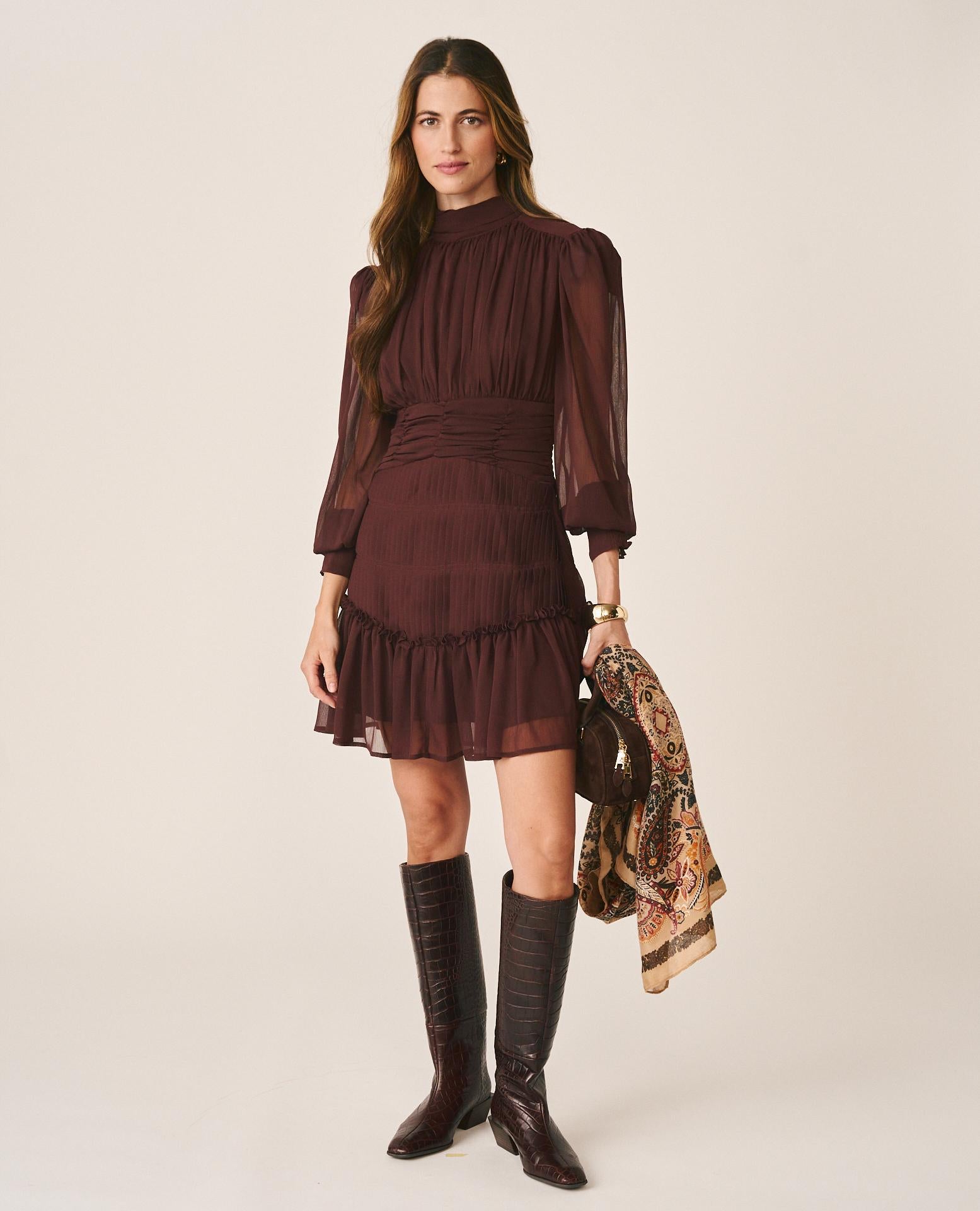 VESTIDO MINI GASA LISO